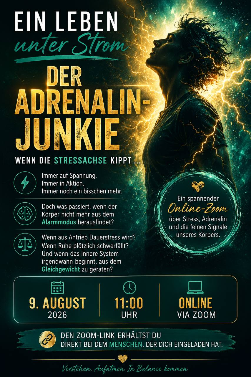 Ein Leben unter Strom – Der Adrenalin-Junkie, Online-Zoom am 9. August 2026 um 11:00 Uhr